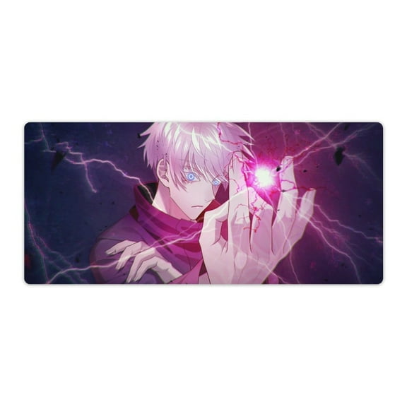Jujutsu Mouse Pad JJK Gojo Anime Mouse Mat Large 900x400x3mm Non-slip Rubber Bottom Gaming Keyboard Mat, 3D Printed Full Desk Mouse Keyboard Pad