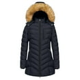 thumbnail image 2 of Pyhlmscde Women's Warm Winter Solid Color Mid Length Outwear Coat, Womens Tops, Winter Coats for Women, Winter Clothing for Women, 2 of 6