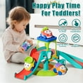 thumbnail image 4 of Toys for 1 2 3 Year Old Boy Girl, Toddler Toys, Toy Cars for Toddlers, 5 in 1 Elephant Slide & Parking with 4 Push and Go Toy Cars, Learning Educational Baby Toys for 1+ Year Old Birthday Gifts, 4 of 9