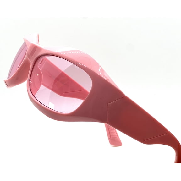 Pink Sunglasses Thick Frame Retro Sports Shades