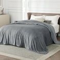 thumbnail image 3 of U by Bedsure Fleece Throw Blanket Grey - 260 GSM Lightweight Fuzzy Cozy Soft Blankets And Throws, 107X89 inches, 3 of 6