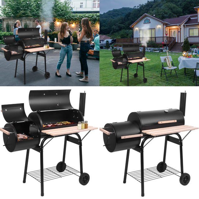 [On Sale] Goorabbit Barbecue Grill,Charcoal Grill On Sale,Barbecue Grill,Charcoal Grill On Sale,Charcoal BBQ Grill 24.4" L x 29.6" H Outdoor Meat Cooker Smoker Patio Backyard,Black
