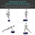 thumbnail image 6 of Best Choice Products Vibration Platform, Full Body Exercise Machine w/ Bluetooth Speakers, 5 Resistance Bands - Blue, 6 of 7