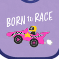 thumbnail image 4 of Inktastic Born to Race- Pink Race Car Boys or Girls Baby Bib, 4 of 4