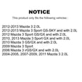 thumbnail image 2 of Transit Auto Front Disc Brake Rotors and Semi-Metallic Pads Kit for Car Mazda 3 Sport K8S-100442, 2 of 11