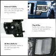 thumbnail image 6 of AJP Distributors Black Housing LED DRL Tube Bar Halogen Headlights Bumper Signal Lamps Assembly Pair LH+RH Compatible/Replacement For Ford F-150 F150 2009 2010 2011 2012 2013 2014 09 10 11 12 13 14, 6 of 10