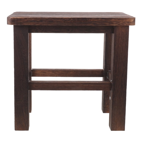 MOKKHNB Natural Wood Footstool, Coffee, Vintage Appeal, Home, Lightweight, Safe for All Ages