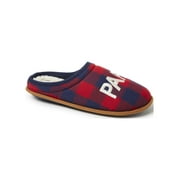 Dearfoams Mens Papa Bear Plaid Clog Slippers