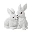thumbnail image 4 of Estatua de conejo, decoración de Pascua, linda figura de animal ornamental hecha de resina, Blanco, 4 of 9