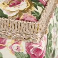 thumbnail image 2 of WALFRONT Fabric Floral Printed Sewing Basket Craft Box Household Sundry Storage Organizer with Handle, 2 of 6
