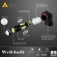 thumbnail image 6 of Alla Lighting Bright 5201 DRL PS19W 5202 LED Fog Lights Bulbs PS24WFF 12085C1, 6000K Xenon White Fog Lamps Replacement 3200 Lumens Upgrade, 6 of 10