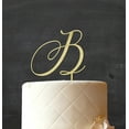 thumbnail image 2 of Personalized Rustic Wedding Cake Topper Custom Initial Cake Topper Cake Decoration 5-6 Inches Wide, 2 of 3