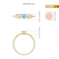 thumbnail image 4 of ANGARA Natural Solitaire Aquamarine Heart Promise Ring with Diamond Accents in 14K Yellow Gold for Women (Size-4mm) | March Birthstone, Anniversary, Jewelry Gift for Women | Natural Aquamarine Ring, 4 of 9