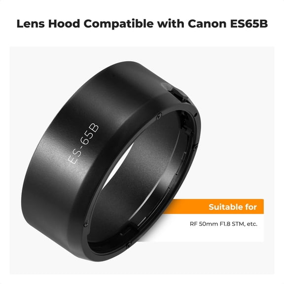 K&F CONCEPT Lens Hood Compatible withCanon RF 50mm F1.8 STM Lens, for 43mm Filters and Lens Cap