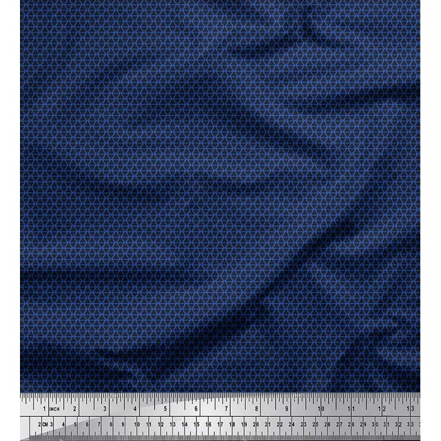 Soimoi Cotton Voile Fabric Triangle Shirting Fabric Prints by Yard 42 Inch Wide