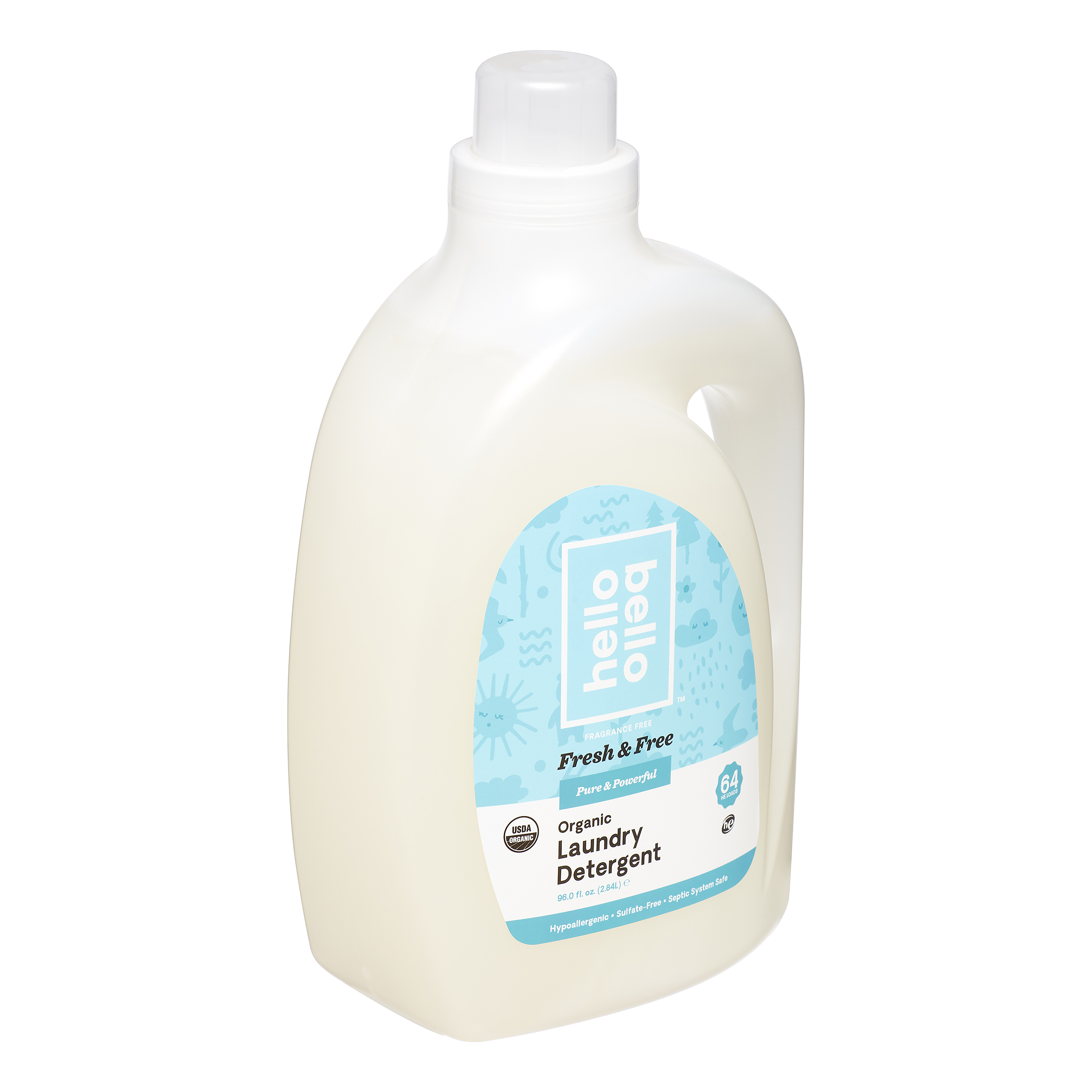 Hello Bello Organic Laundry Detergent, Unscented, 96 fl oz - image 3 of 5