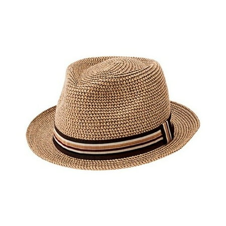 - Men's San Diego Hat Company Paper Packable Fedora PBF7334 Tobacco L/XL (23.25