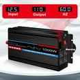 thumbnail image 6 of JIGUUN Pure Sine Wave Inverter 1000 Watt, DC 12V to AC 120V Power Converter with 4 AC Outlets&USB, Remote Control Inverter for Outdoor, Camping, RV, Home Backup Power, 6 of 12