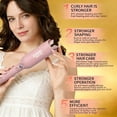 thumbnail image 5 of Automatic Rotating Curling Iron for Long Hair, 3 Temp Automatic Curling Iron, Anti-Scald Portable Hair Curler with 500 Million High Concentration, Dual Voltage, Pink, 1 1/4 Inch, 5 of 8