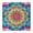 Colorful Tie Dye, variant on Blue Purple Tie Dye Mandala Pattern Square Fitted Tablecloth with Elastic Edge,Square Table Cover,Washable Elastic Table Cover for Home Kitchen Party Decor 34"x34"