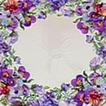 thumbnail image 6 of HAOXIT Wreath Tablecloth, Farmhouse Decor, Purple Flowers Round Tablecloths Circular Washable Polyester Table Cloths Cover for Kitchen Party Wedding Picnic Dining Decor 38-42, 6 of 8