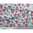 thumbnail image 2 of Soimoi Cotton Poplin Fabric Stripe,Leaves & Wild Flower Floral Print Fabric by Yard 56 Inch Wide, 2 of 3