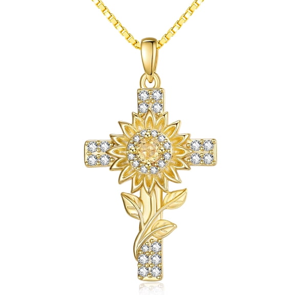 HXWZB Sunflower Pendant Necklace