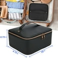 Cosmetic Train Case Organizer, Black, 10" x 4.75" x 8.75"