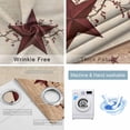 thumbnail image 2 of Red Texas Star Rustic Blackout Curtains for Bedroom, Farmhouse Berry Brown Wooden Thermal Insulated Kitchen Drapes with Grommets, Light Blocking Window Treatment, 2 Panels 42" x 45", 2 of 7