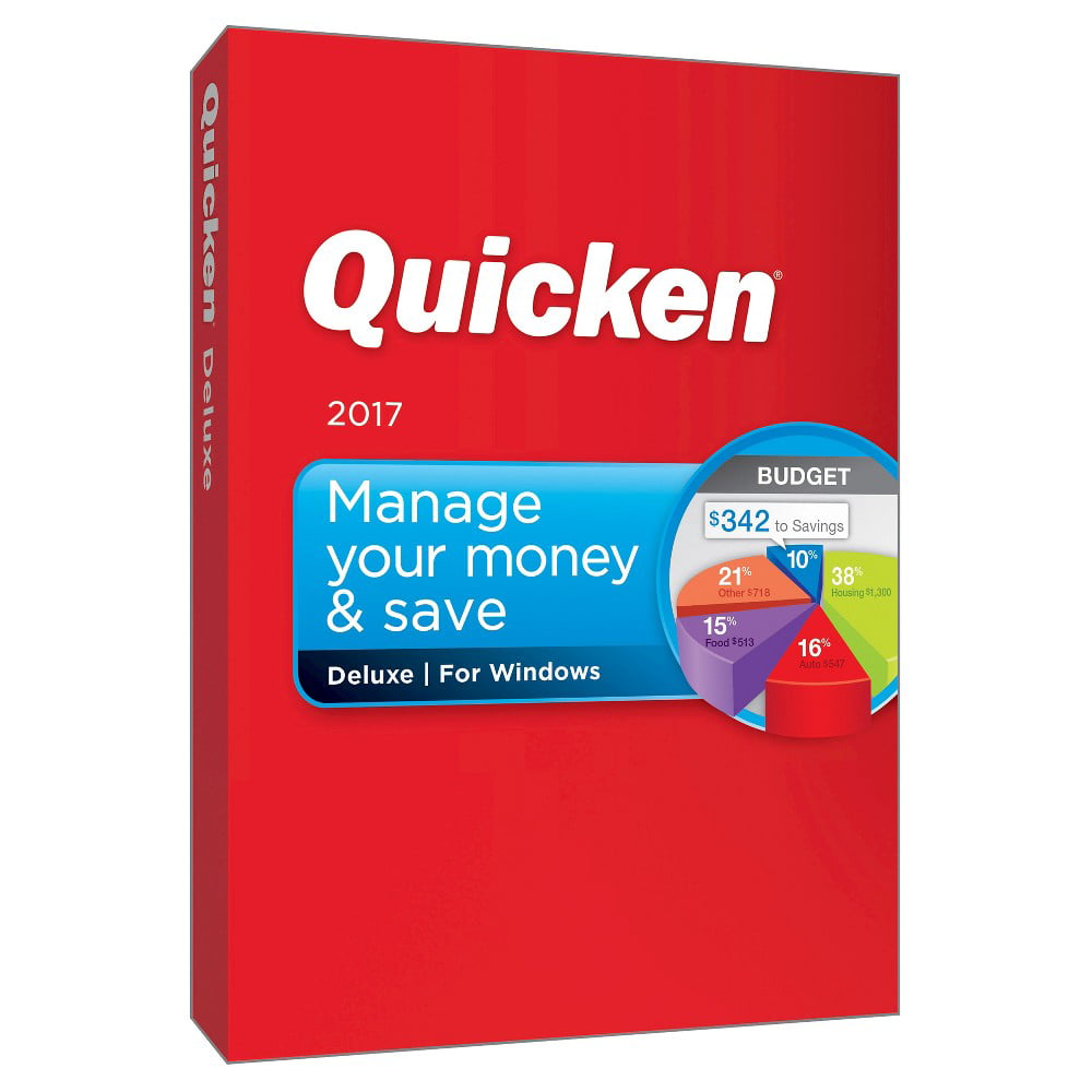 Quicken Deluxe 2017 Box Pack 1 User CD Win