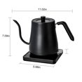 thumbnail image 3 of Pequeños electrodomésticos, hervidor eléctrico con cuello de cisne, hervidor de agua de 800 ml, tetera de acero inoxidable para café y té brillar Electrónica, 3 of 5