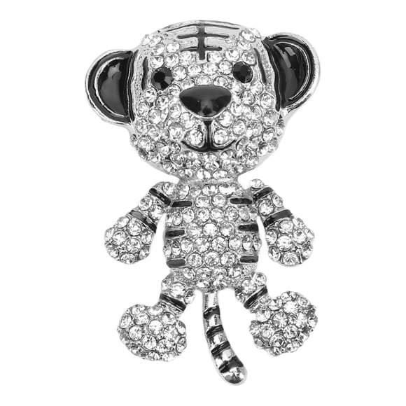 POCREATION Brooch Pin,Rhinestone Brooch Cute Tiger Shape Fashionable Exquisite Brooch Pin for Women Clothes Decoration Gift,Tiger Brooch