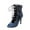 Blue High-Heels Mid Calf Boots for Women, variant on hopeusnice High-Heels Mid Calf Boots for Women Tapered High heel Breathable Soft Trendy Open Toe Non-slip 75%Rayon 25%Polyester Summer Shoes Women's High-Heels Mid Calf Boots Dress Shoes Black 42