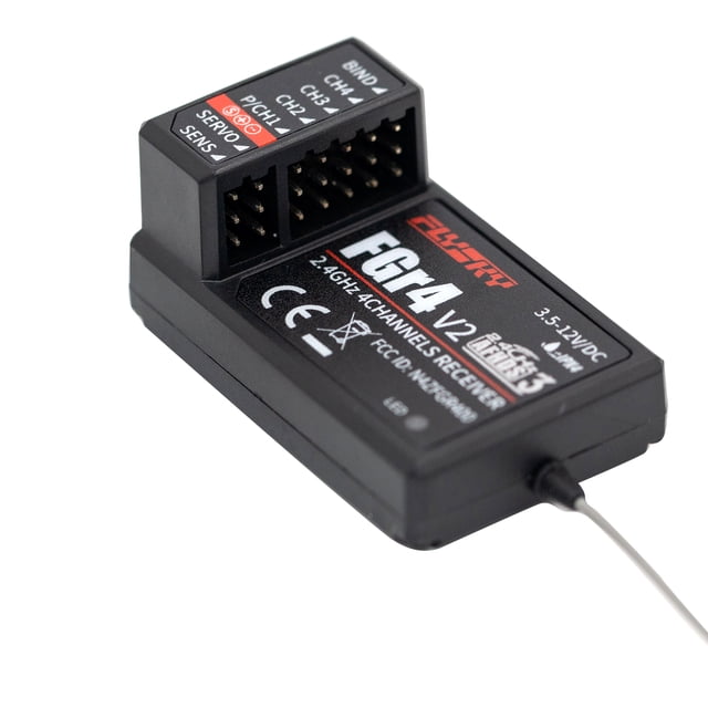 FlySky FS-FGR4 Receptor 2.4GHz 4CH AFHDS3 para el transmisor FlySky Noble FS-NB4 FLYSKY Negro