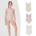 thumbnail image 4 of AJZIOJIRO Kids Girls Summer One Piece Swimsuit UPF 50+ Sun Protection Swimwear Toddler Floral Bathing Suits 8-12T, 4 of 9