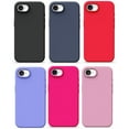 thumbnail image 6 of Liquid Silicone Soft Microfiber Case for iPhone 16e with Tempered Glass Screen Protector - Black, 6 of 6