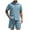 Light Blue Set for Men, variant on Mrmaere Men's Collared Button Up Shirt and Shorts Set Short Sleeve 2 Piece Breathable for Beach Travel Black L