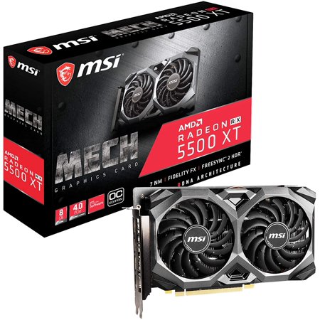 Restored MSI Gaming Radeon RX 5500 XT 8GB GDDR6 Dual Torx 3.0 Card RX 5500 XT MECH 8G OC