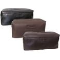thumbnail image 2 of Amerileather 23-0 Amerileather Madison Leather Toiletry Bag, Black, 2 of 5