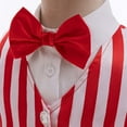 thumbnail image 4 of Gpaecead Kids Christmas Suit Boys Gentleman Long Sleeve Collar Red White Striped Suit Vest Shirt Pants Tie Party Outfits Red, 4 of 8