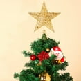 thumbnail image 5 of ABCISI 10 Inches Christmas Tree Star, Xmas Tree Topper Glittered 5 Point Star, Treetop for Christmas Tree Ornament, Indoor Party Home Decoration Glittered Tree-top Star (Gold), 5 of 7