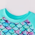 thumbnail image 6 of Girls Swimsuits Rash Guard Two Piece Set Short Sleeve Hawaiian Bathing Suit Kids Tankinis Swimwear 4-12T, 6 of 18