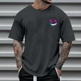 thumbnail image 2 of WREESH Halloween T-Shirts Summer Fashion Casual Men's Round Neck Printed T-Shirt Top Gray, 2 of 5