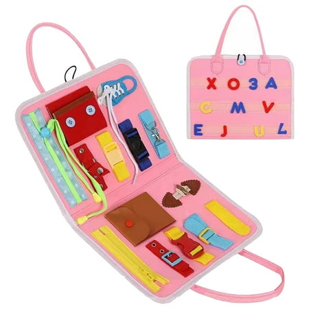 

Riapawel Felt Busy Board Children Learn To Dress Tie Shoes Carry Bags Busy Board Early Childhood Education Exercise Board