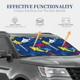 thumbnail image 3 of Goofa Cartoon Shark Pattern 2 Piece Car Windshield Sun Shade Foldable | Front Windshield Shade for Sun, Heat and UV Rays | Sunshade for Car Front Window-Medium, 3 of 7