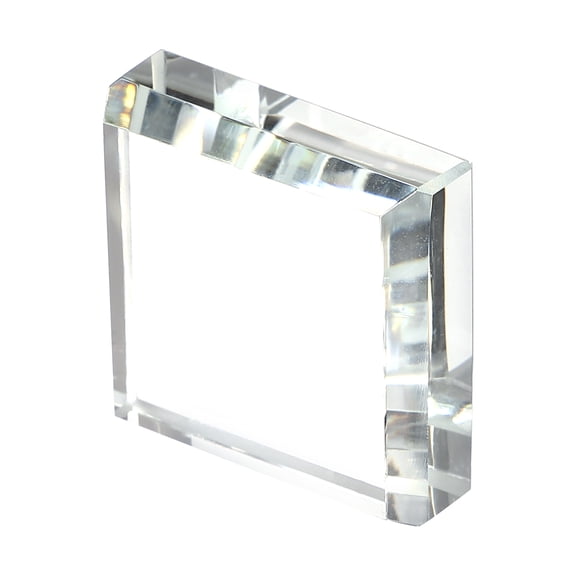 Uxcell Clear Glass Paperweight, 1.18 x 1.18 x 0.39 Inch Clear Paperweight Decorative for Home Decoration Reading Photography Daily Office Gifts, Clear(Square)
