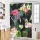 thumbnail image 3 of Rideau de Douche Animal Flamingo Impression, Poliéster impermeable Impresión 3D numérique Décorations de Salle de Bain Art Impression Rideau 12 Crochets (90x180cm,Planta-Flamingo), 3 of 5