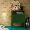 thumbnail image 4 of SKYSONIC Silent Wooden Round Wall Clock Foxhound Dog Non Ticking Battery Operated Clocks for Home Office Living Room Bedroom, 4 of 6