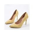 thumbnail image 4 of Ymiytan Women Lightweight Dress Pump Shoes Party Anti-Slip Pointed Toe Womens Formal Fashion Sexy Stiletto Heels Light Yellow 11, 4 of 4