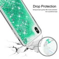 thumbnail image 5 of FIEWESEY Case for iPhone XS MAX,3 in1 Layers Hybrid Liquid Stars Shaped Glitter Flowing Quicksand case Clear Soft Shockproof TPU Slim Protective Cover for iPhone XS MAX(Green), 5 of 6